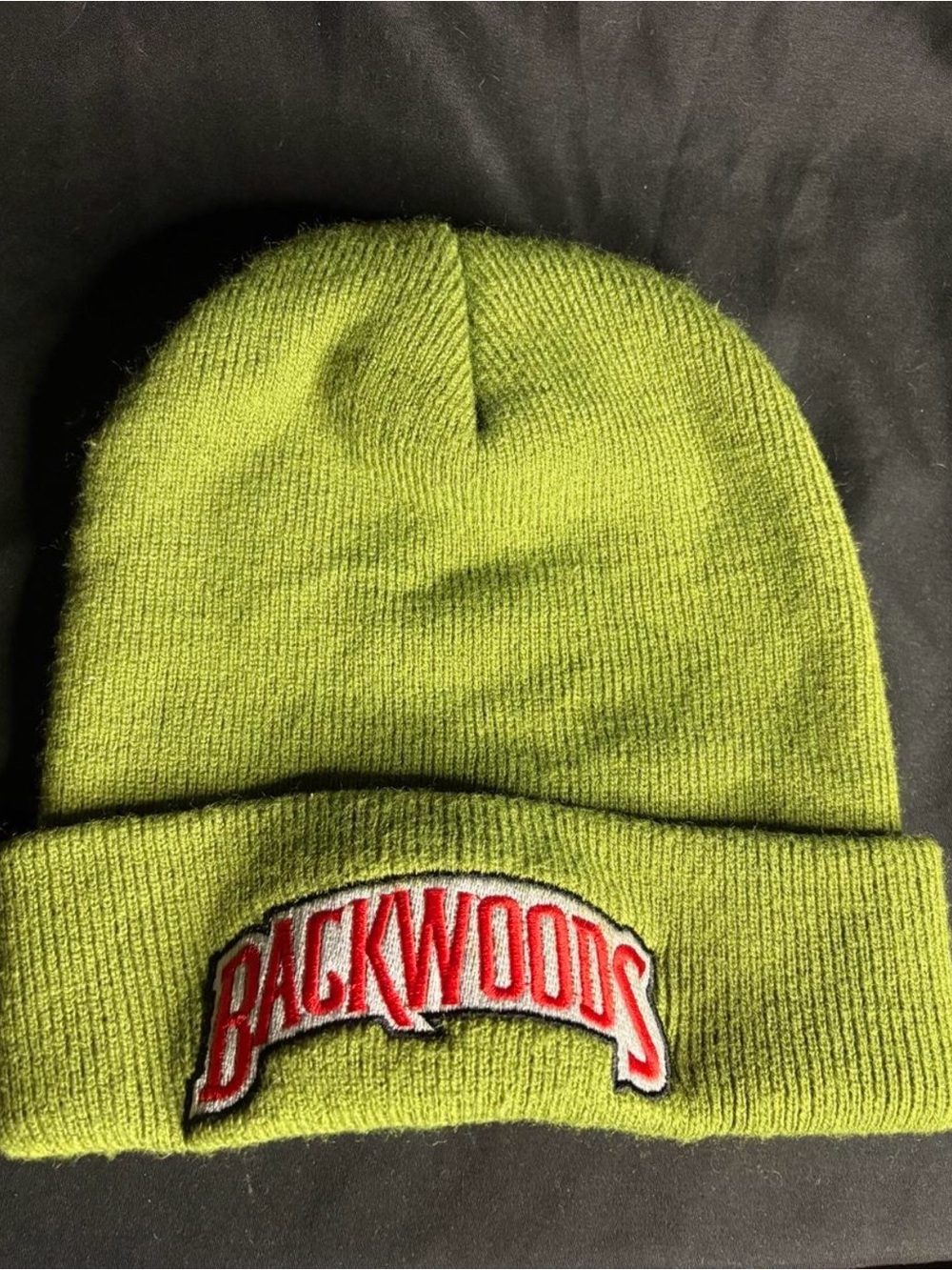 Backwoods Lime Green Knit Cuffed Beanie Hat